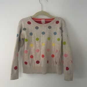 Gap rainbow polka dot girls sweater cotton crew neck size 3 years